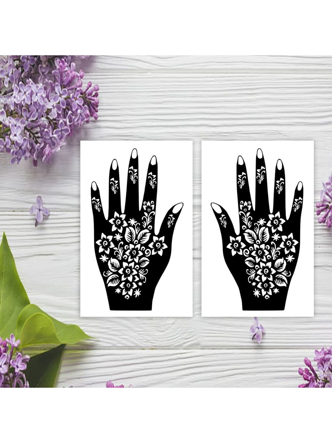 VOORKOMS Quick Dry Henna Stencil Sticker for Neat Finishing Perfect for All Parties