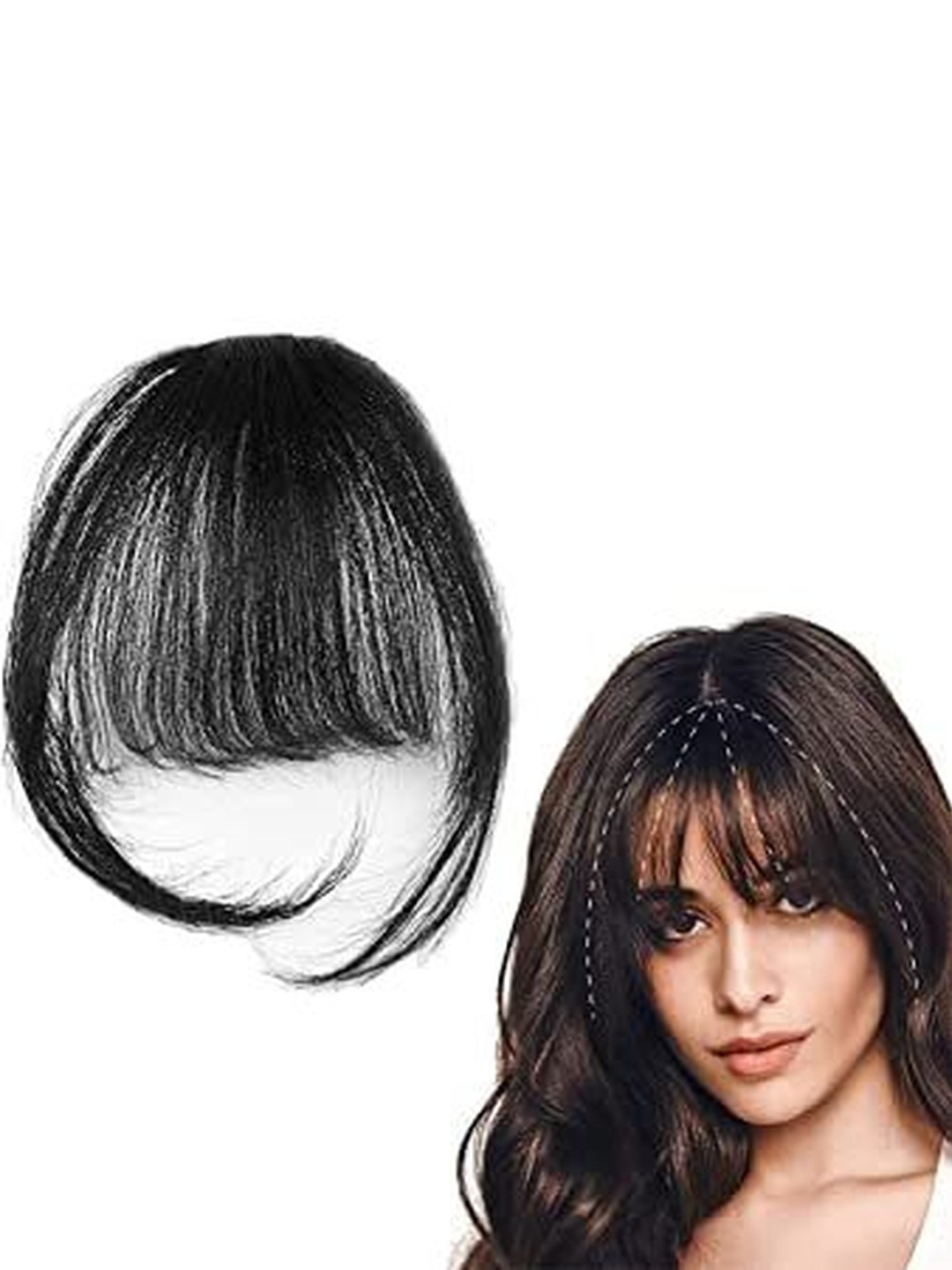 VIEWS Clip-In Straight Locks Hair Extension - Black - 9 Inch