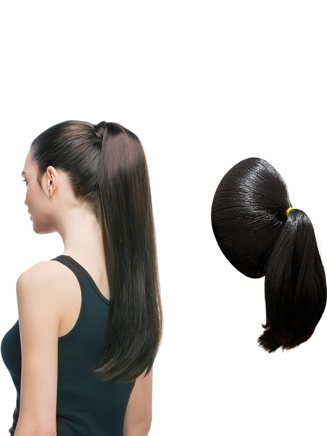 VIEWS Halo Wavy Ponytail Hair Extension - Brown - 13.77 Inch