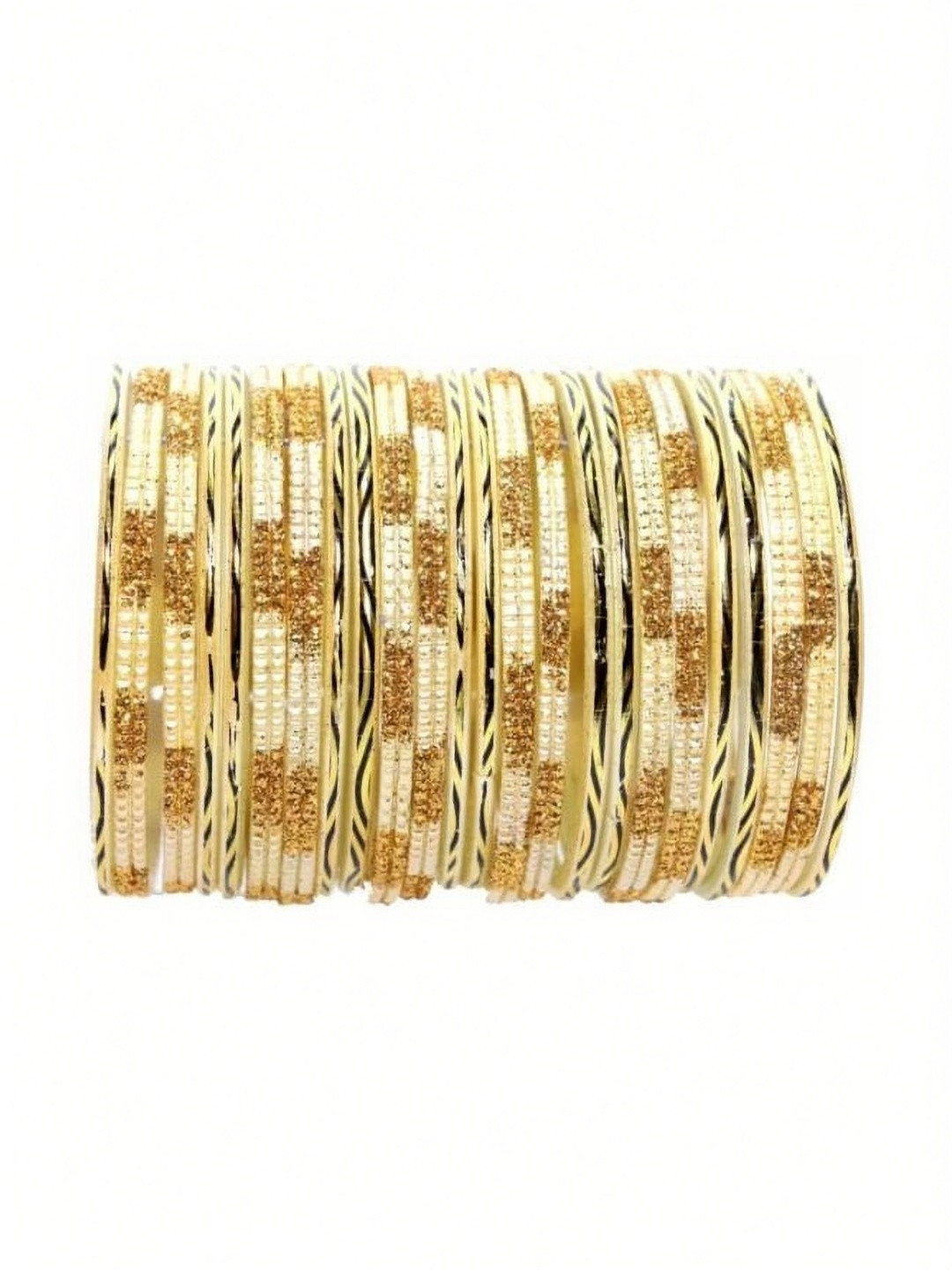 poshing White Glass Artificial Stones Bangle