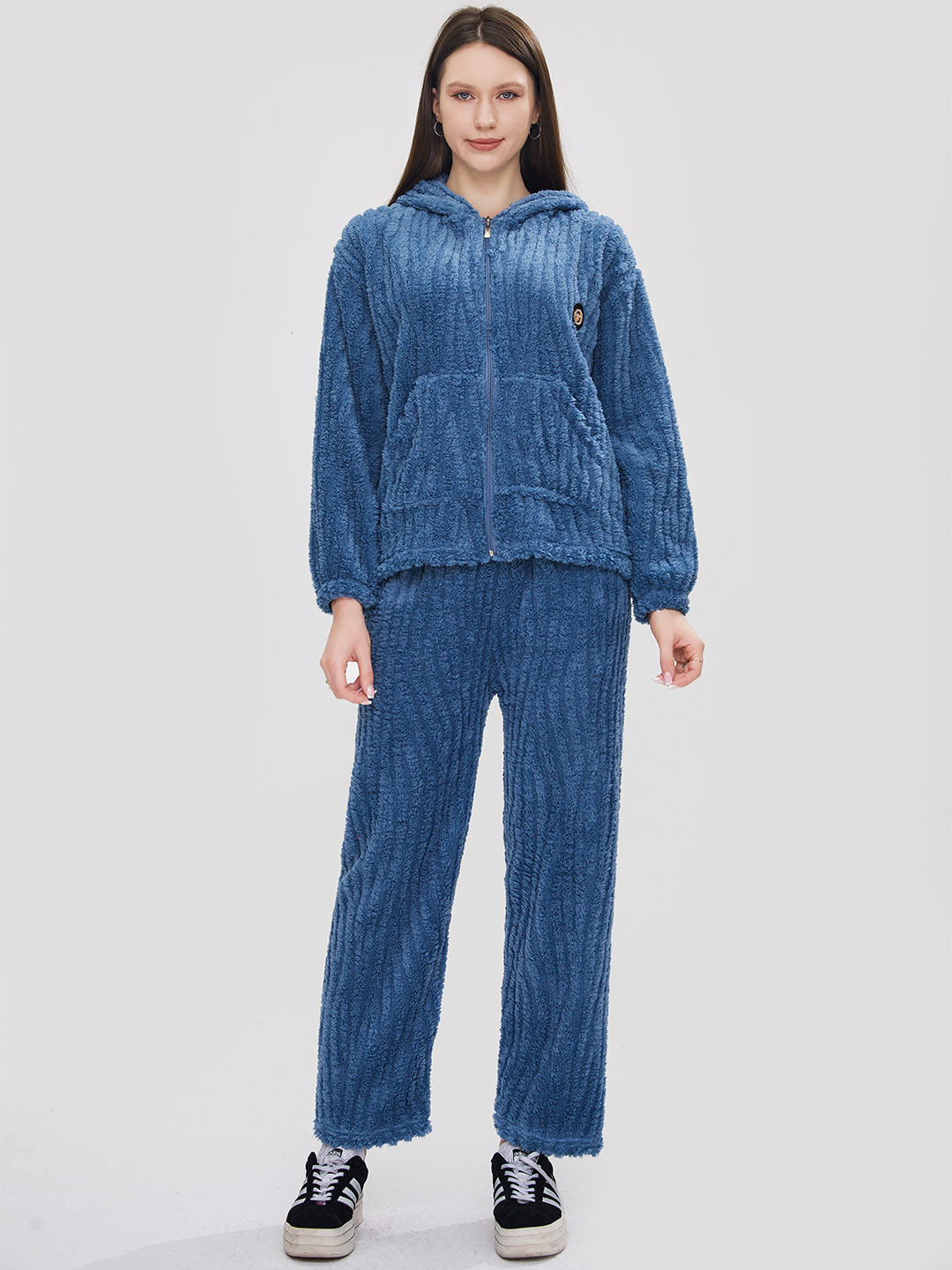 Lugo Women Winter  Round Neck T-shirt & Pyjamas Longline Night suit