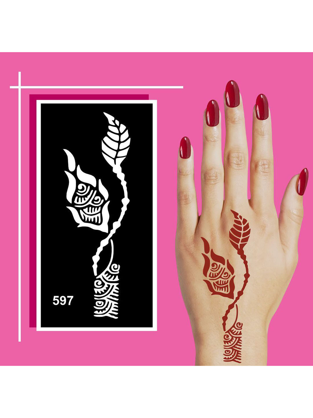 VOORKOMS All Purpose Mehndi Stencil Sticker Collection for Family, Friends, and Fun