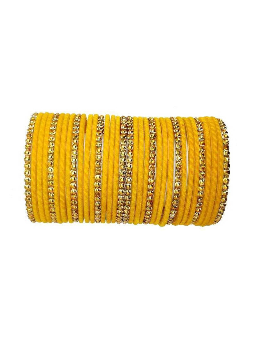 TRIOXY Yellow Glass Artificial Stones Bangle