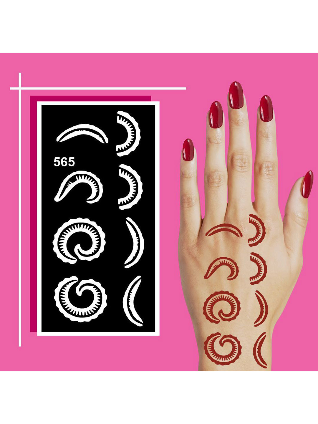 VOORKOMS Cultural And Creative Mehndi Stencils For Personal And Educational Use