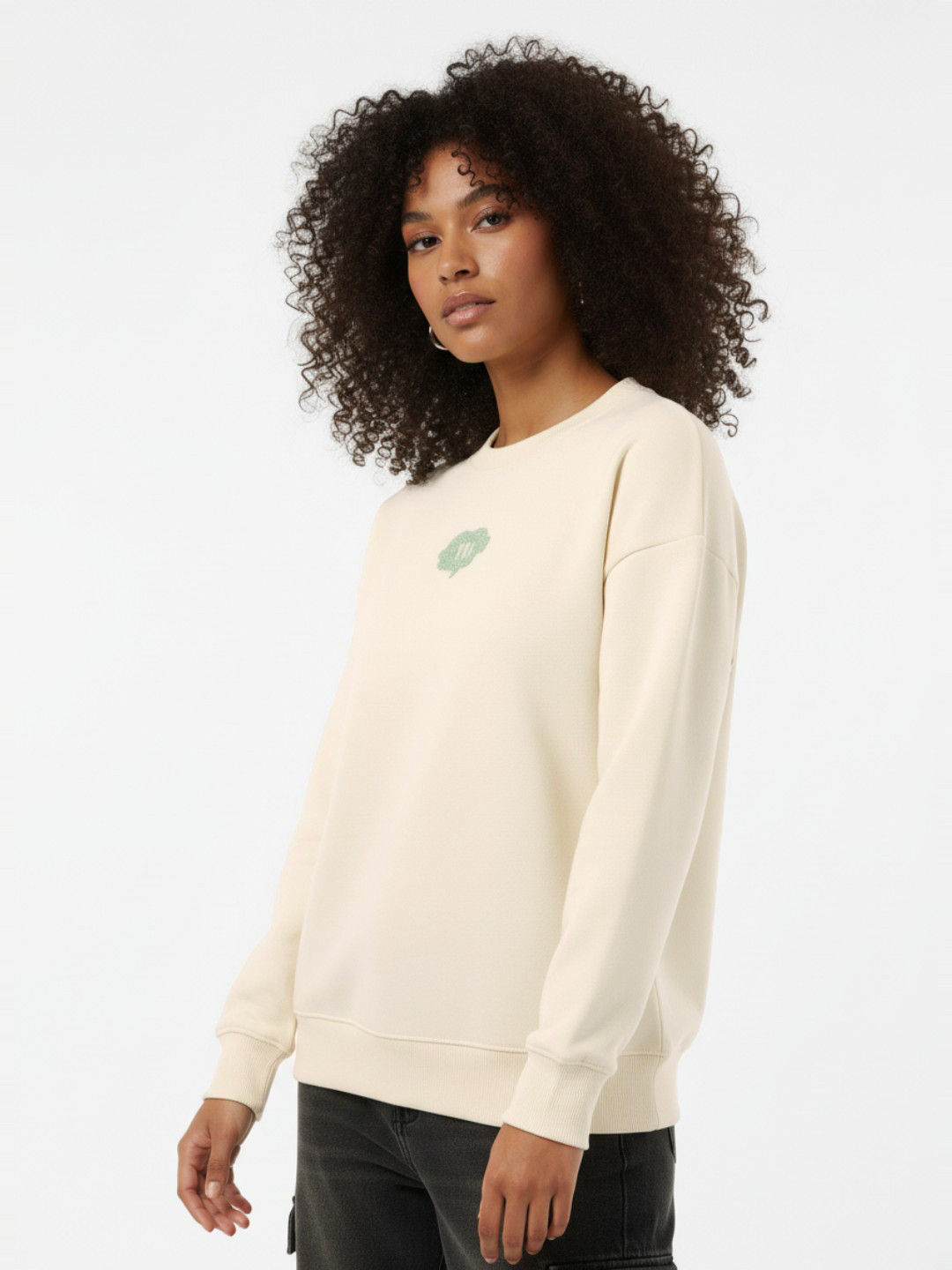 glitchez Conversational Applique Detail Pullover
