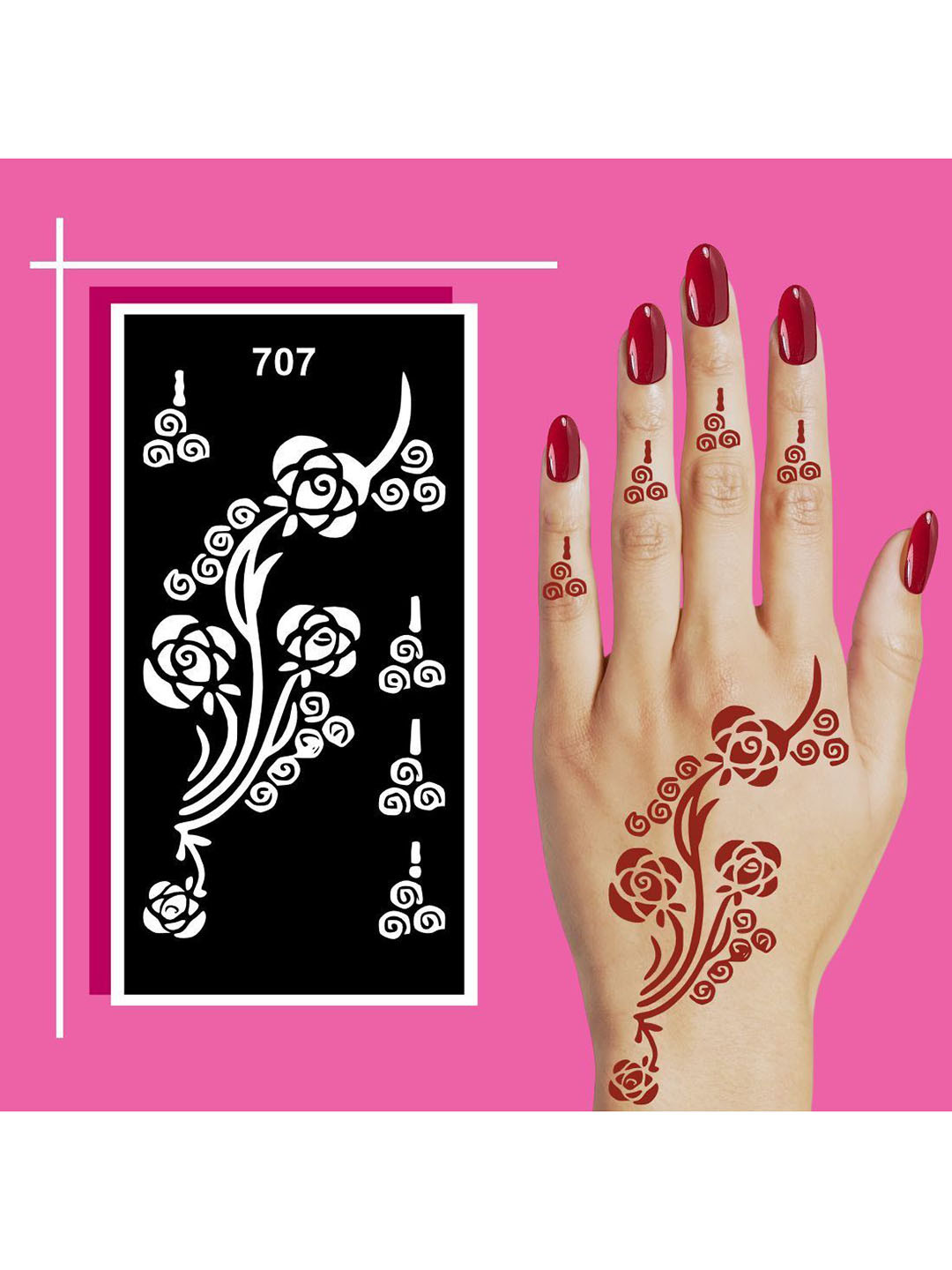 VOORKOMS Mehndi Stencil Design Templates for Kids, Teenagers, Adults at Home