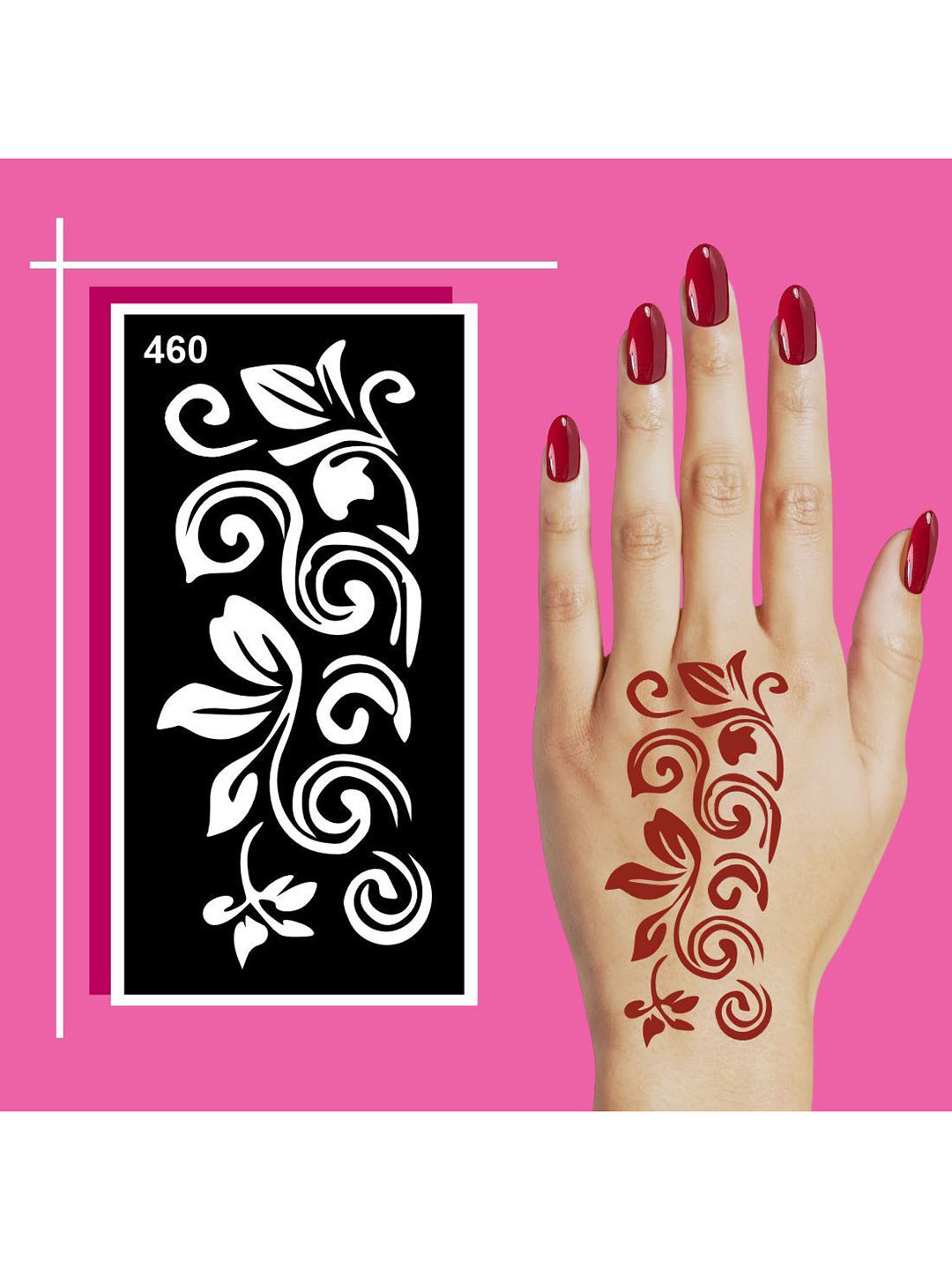 VOORKOMS Compact Mehndi Stencil Art Set for Beginners and Children For Kids & Adults