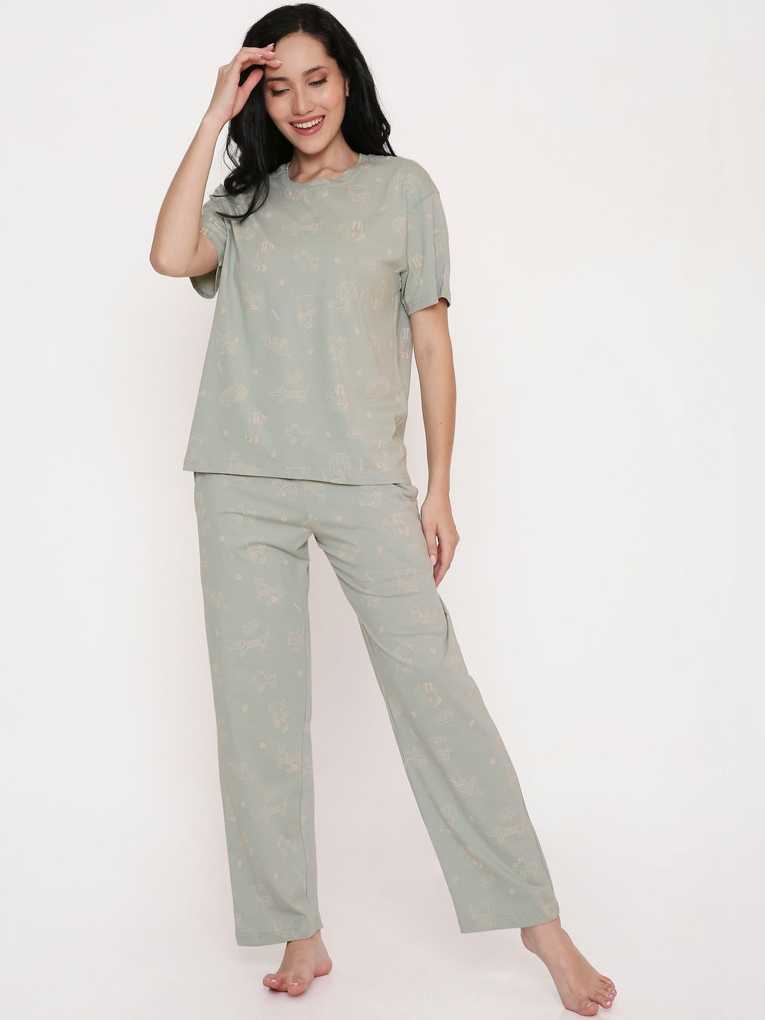 YOROKO Women Printed Night suit