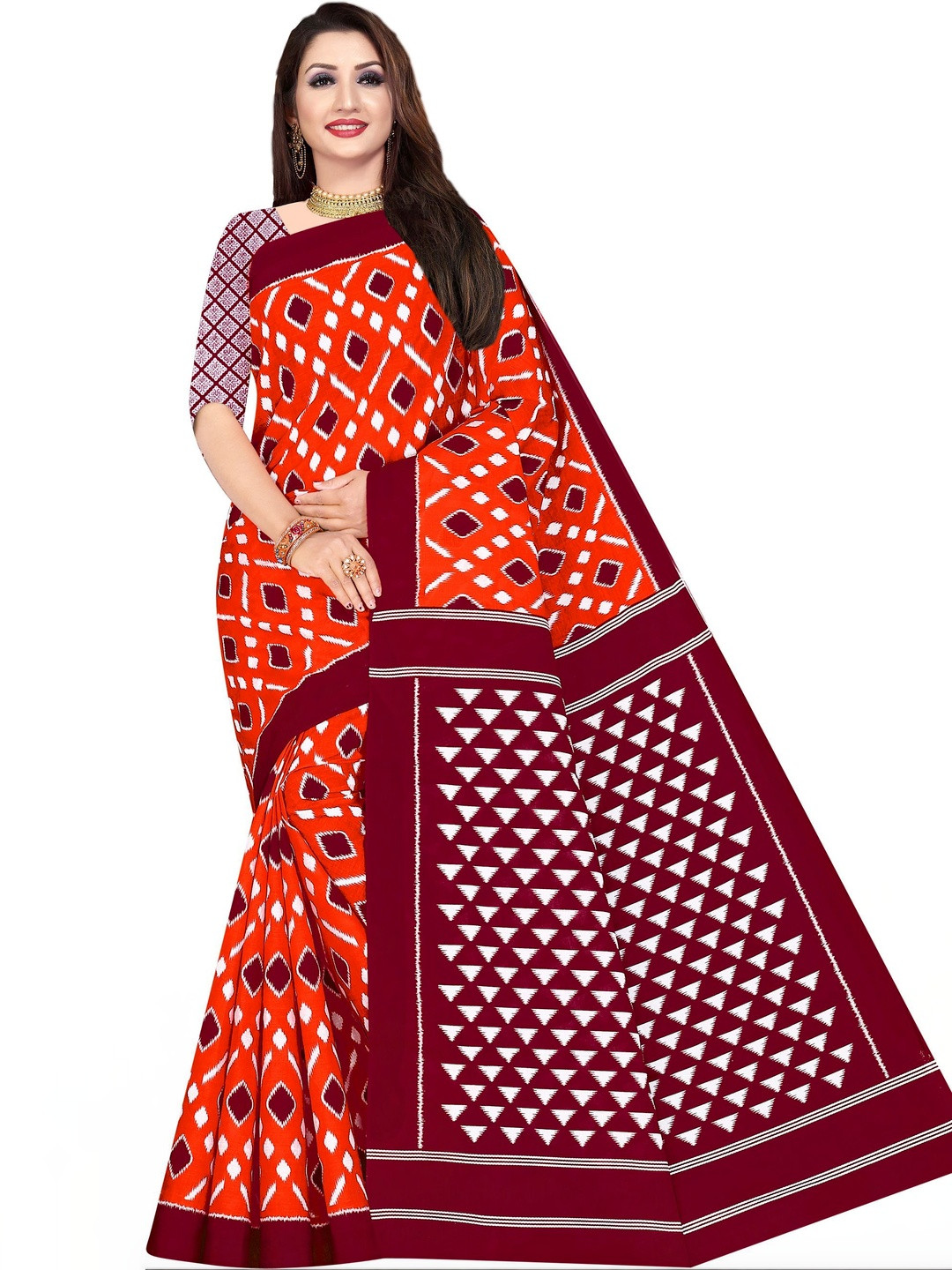 Sarita Sarees Pure Cotton Ikat Saree
