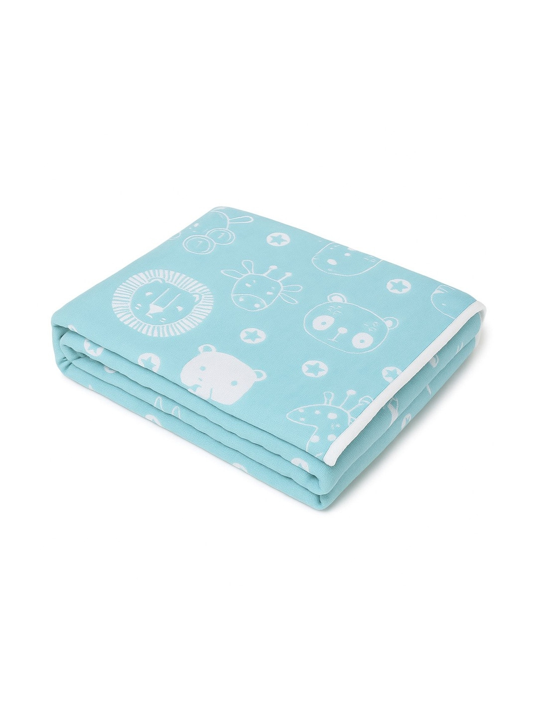 TIDY SLEEP Blue & Blue Cartoon Characters AC Room 210 GSM Blanket