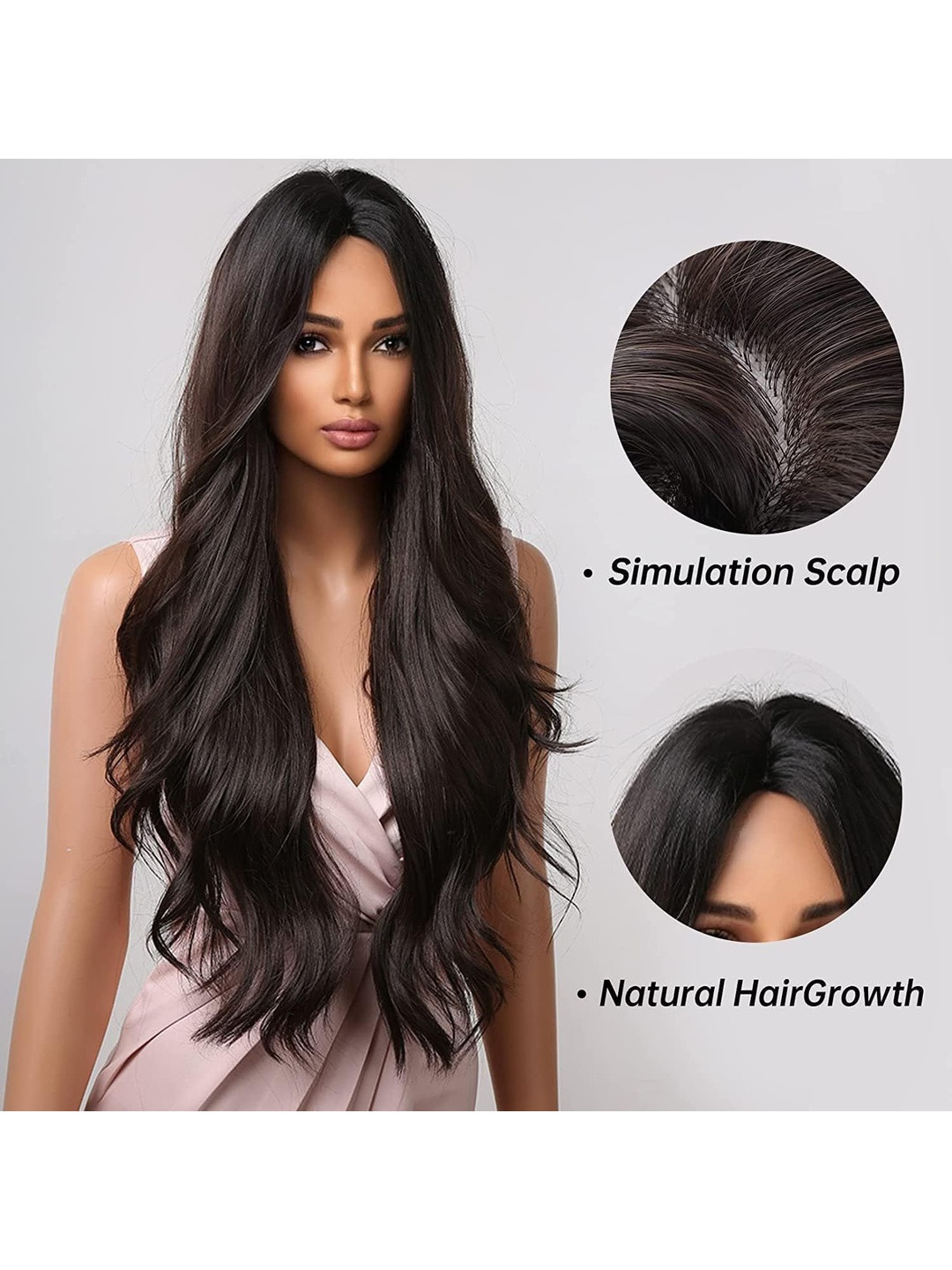 VIEWS Halo Wavy Toupee Hair Extension - Brown - 9.44  Inch