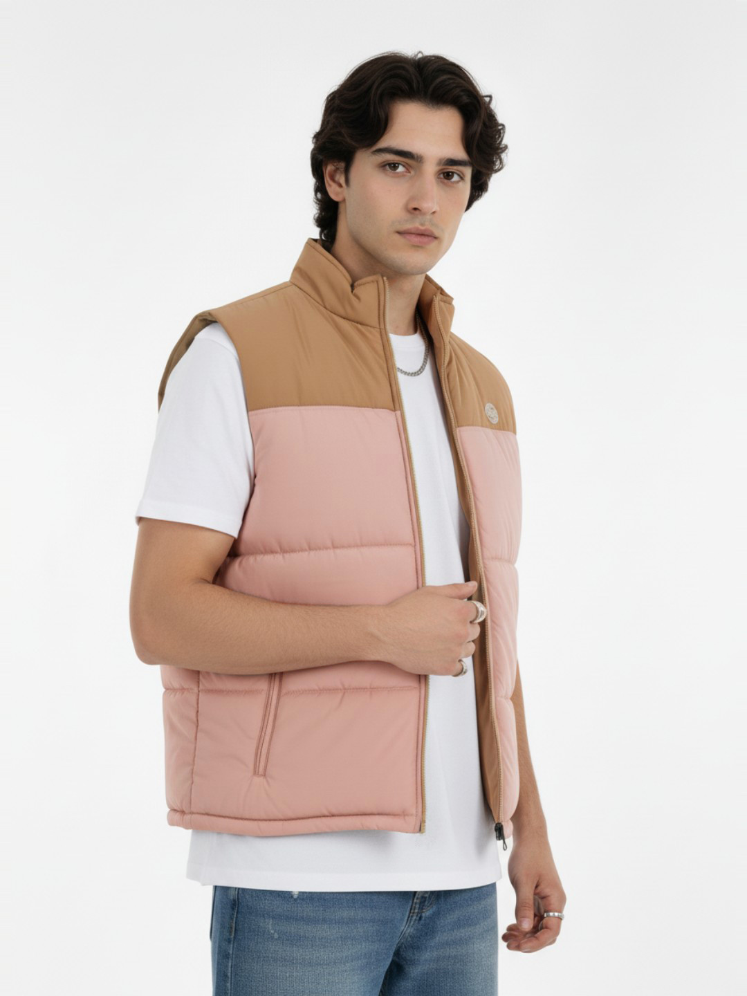 glitchez  Colourblocked  Gilet Padded Jacket