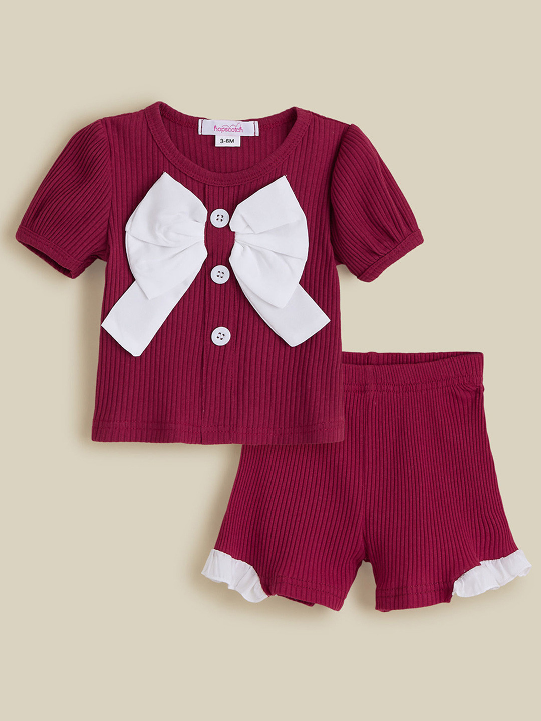 Hopscotch Girls Bow Blouse & Shorts