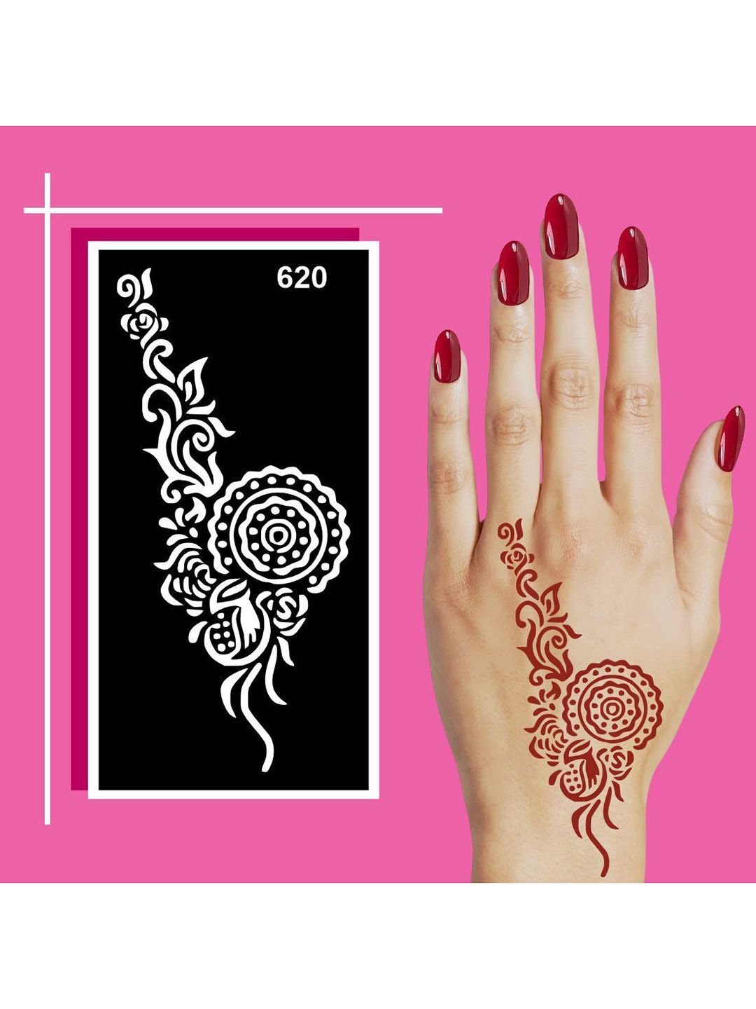 VOORKOMS Quick Decor Mehndi Stencil Sticker That Encourages Creative Exploration