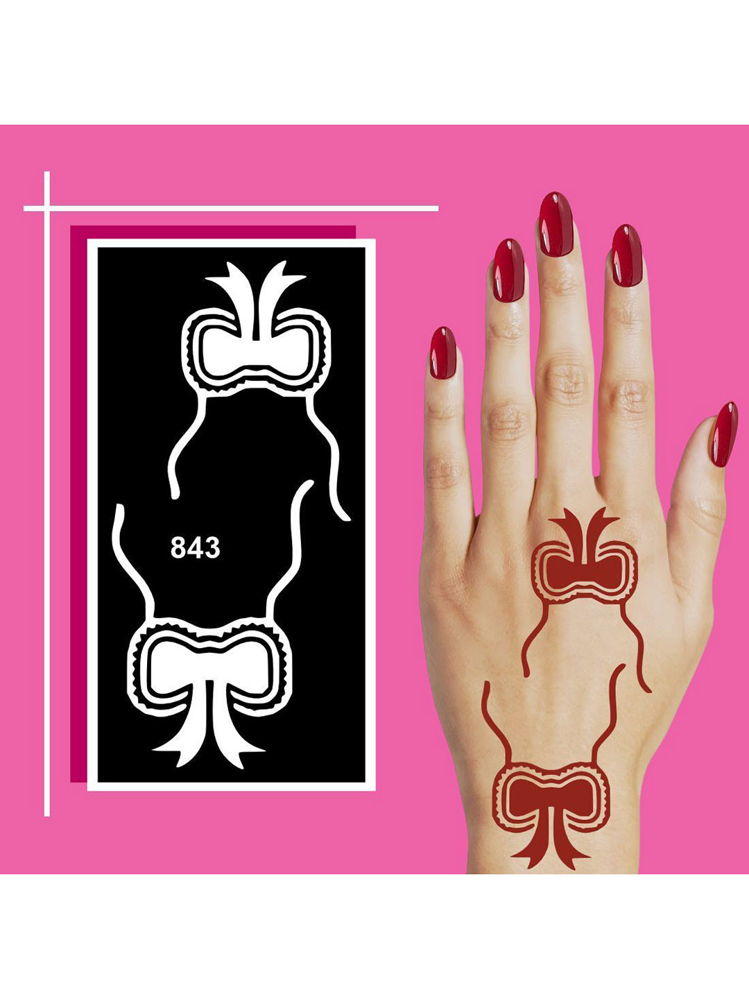 VOORKOMS Pre-Cut Mehndi Stencil Sheets for Kids and Adults with Elegant Patterns