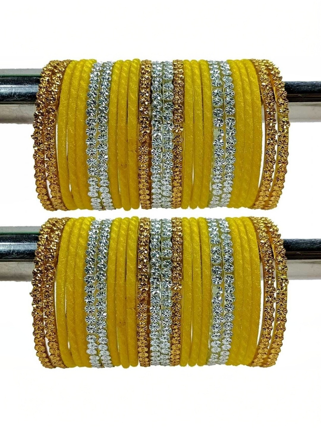 THE BLAZZE Set Of 48 Glass Bangles