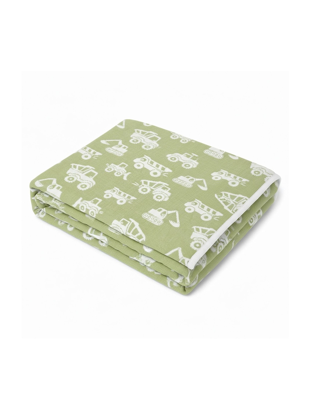 TIDY SLEEP Green & Lime Green Cartoon Characters AC Room 210 GSM Blanket
