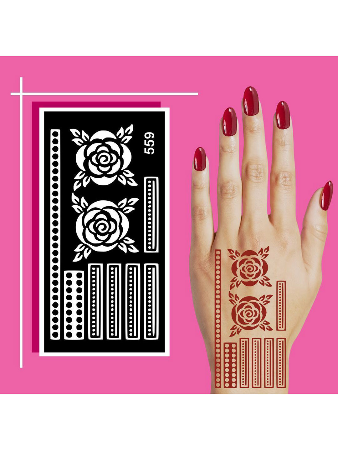 VOORKOMS Creative Mehndi Stencil Design Templates