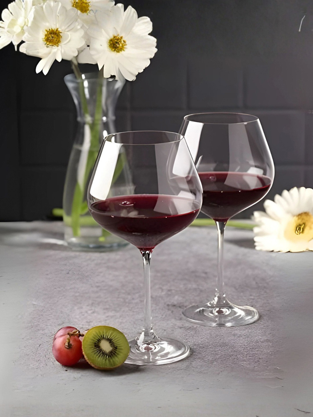 Bohemia Crystal Viola Transparent Set of 6 Lead Free Wine Glasses 450 ml Each