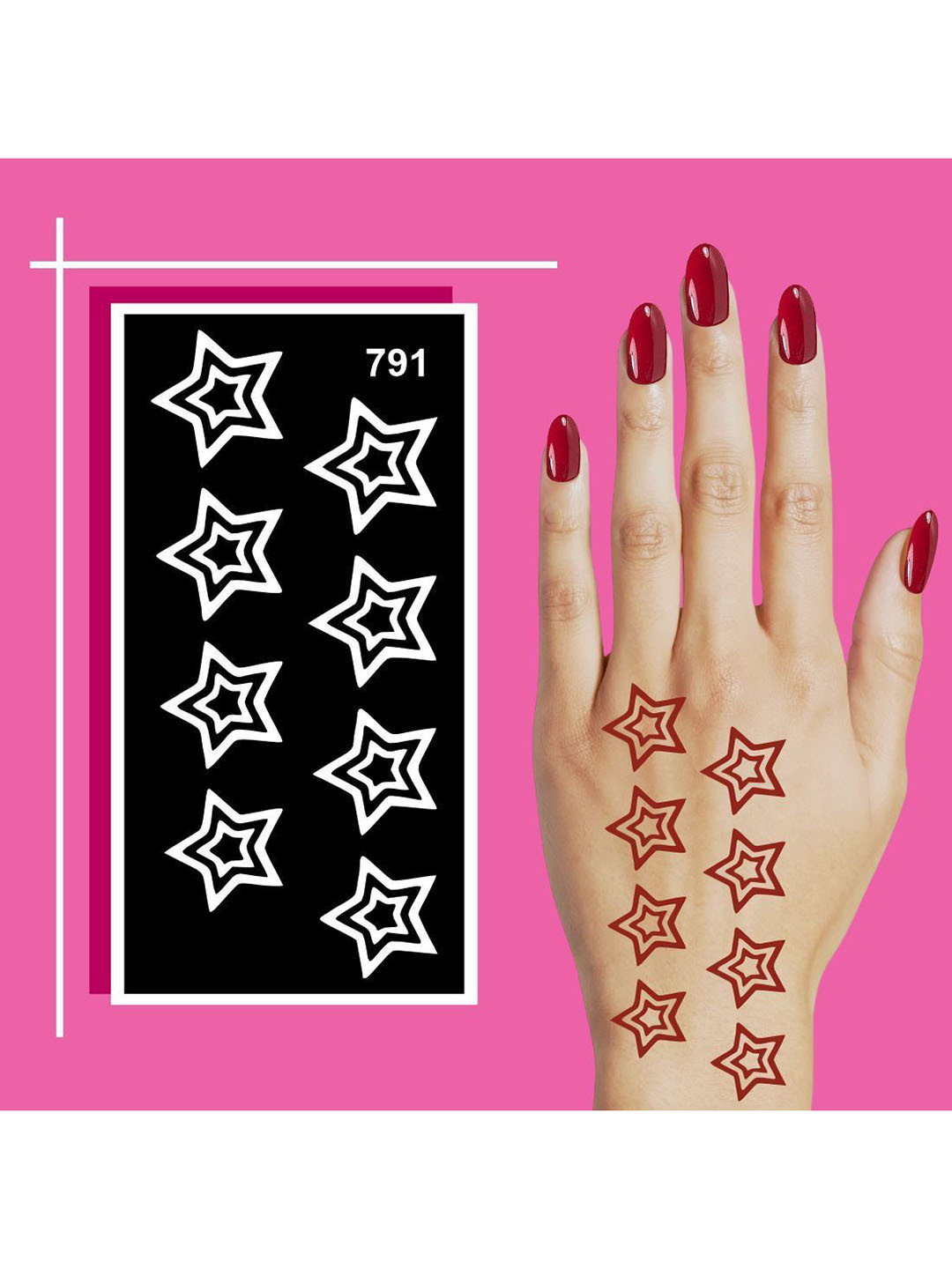 VOORKOMS Floral and Mandala Mehndi Stencil Sheets With Easy Application Format