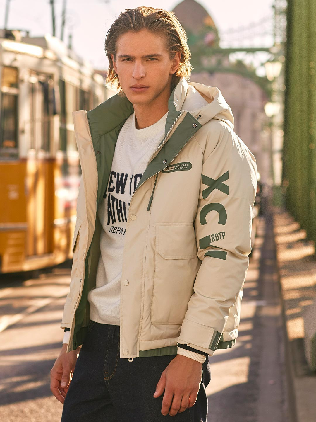 Red Tape Hooded Long Sleeves Straight Padded Jacket