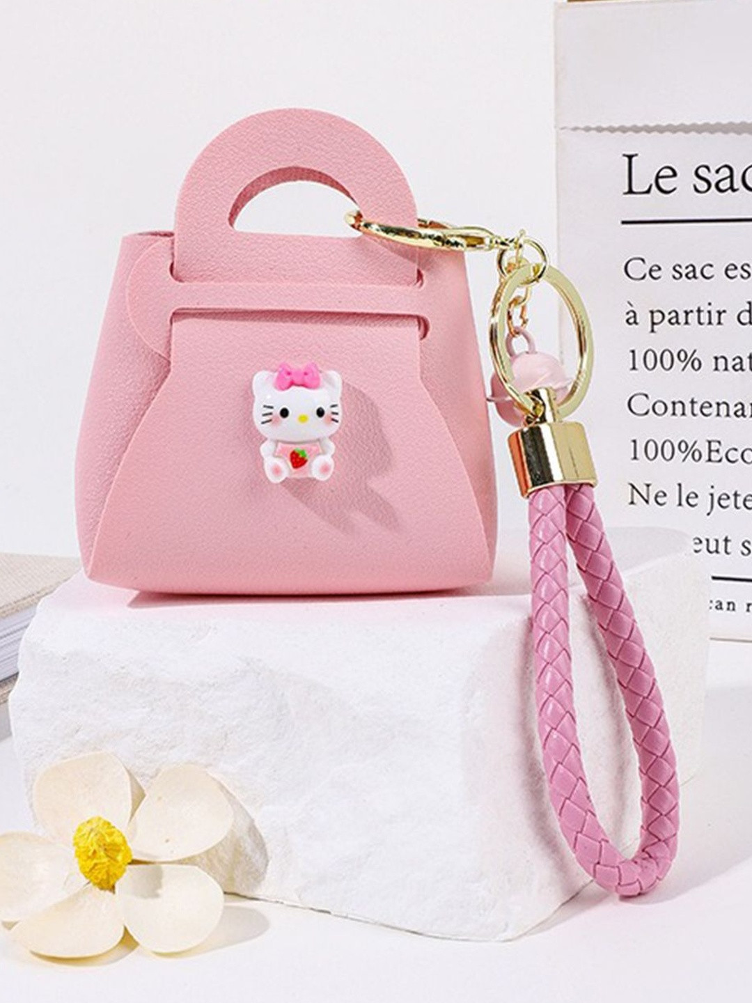 Spiaty Women Hello Kitty Charming Mini Pink Purse Key Chain