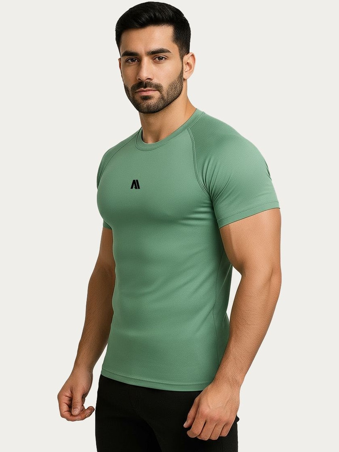 ANTUM Men Brand Logo Printed Compression T-shirt