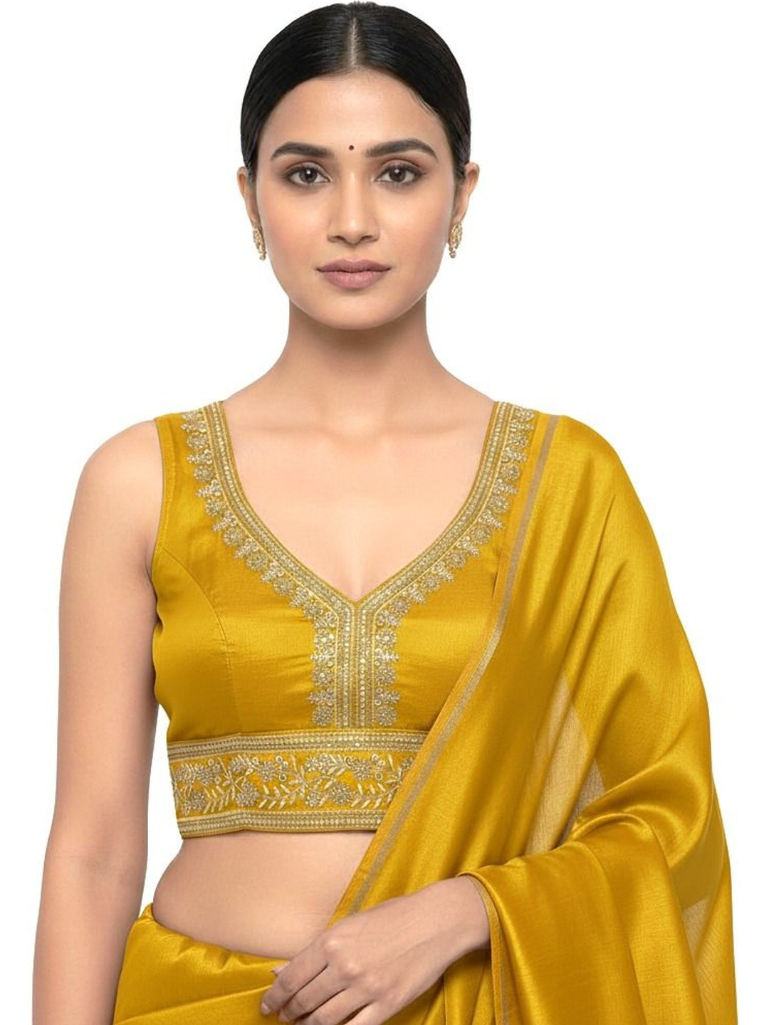 HERE&NOW Sequin Embroidered Readymade Saree Blouse