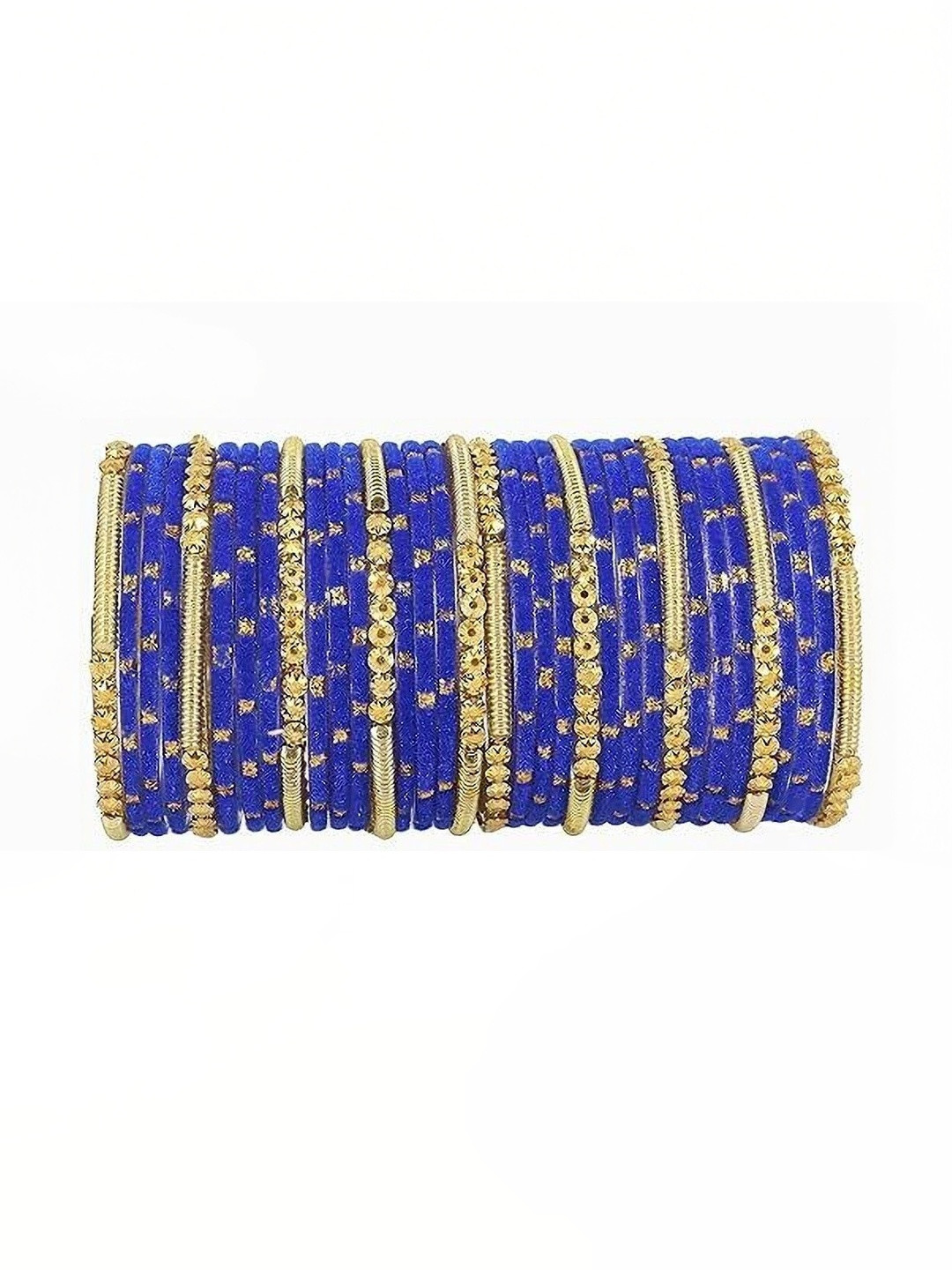 Shasmi Set Of 34 Artificial Stone Studded Glass Bangles