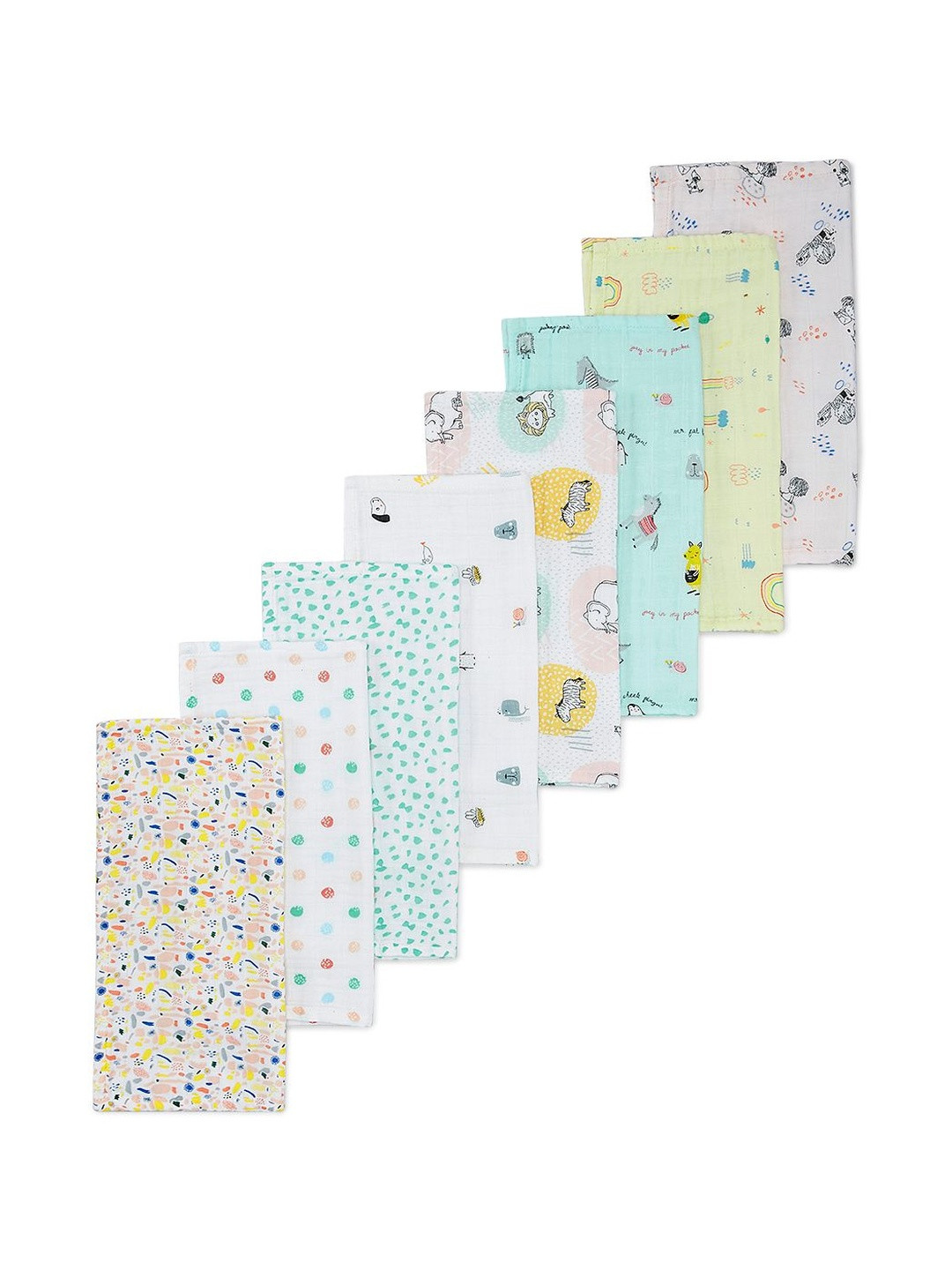 Portico Pack of 8 Infants Little Peaches 100% Cotton Burp Cloth