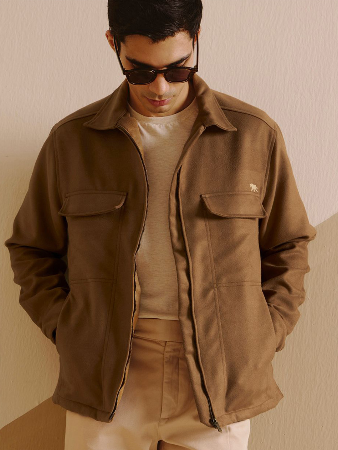 Andamen Men Semi Casual Solid Zipper Regular Fit Jacket