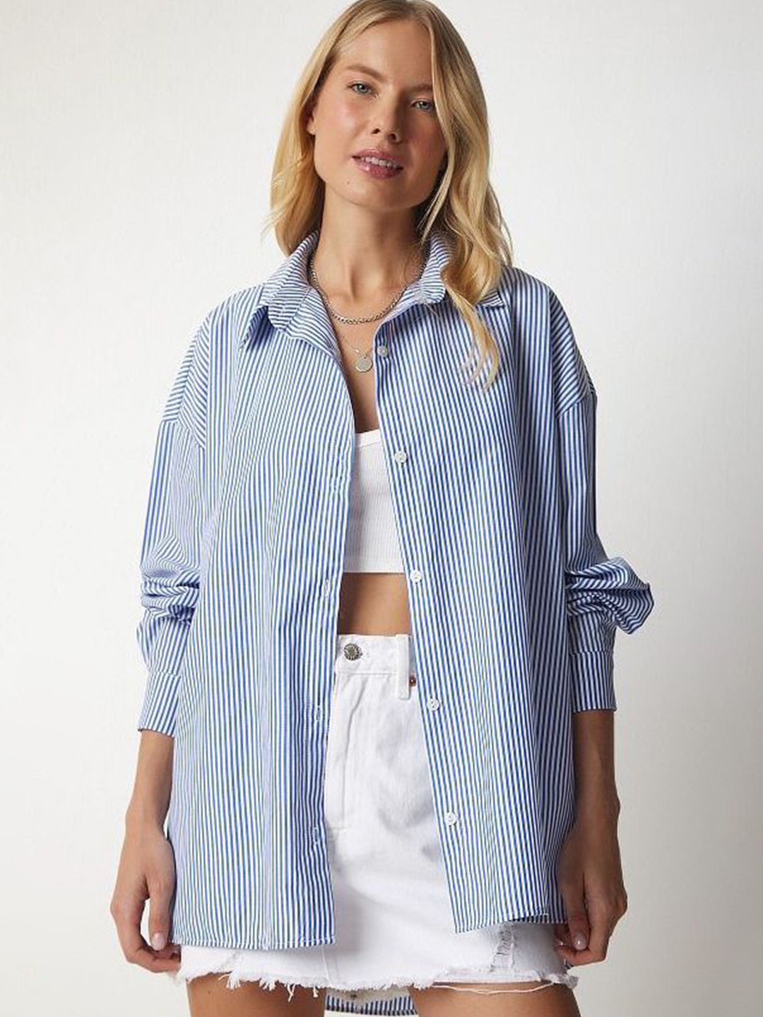 Femibazaar Women Relaxed Striped Casual Shirt