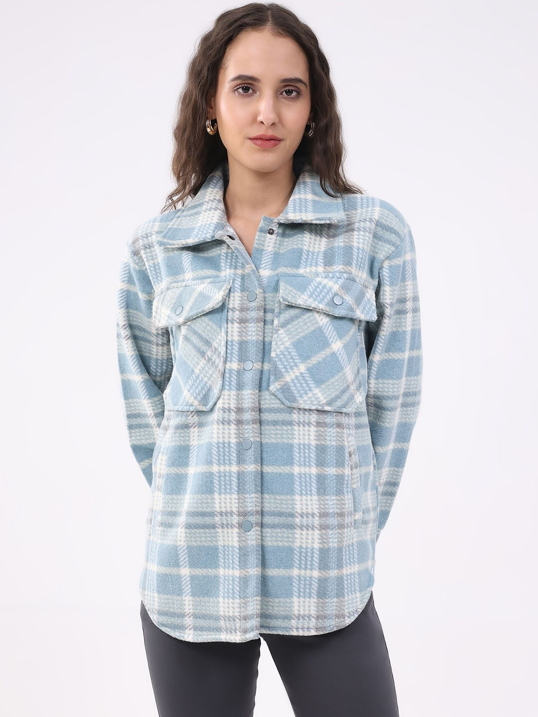 Global Republic Cheked Spread Collar Shackets
