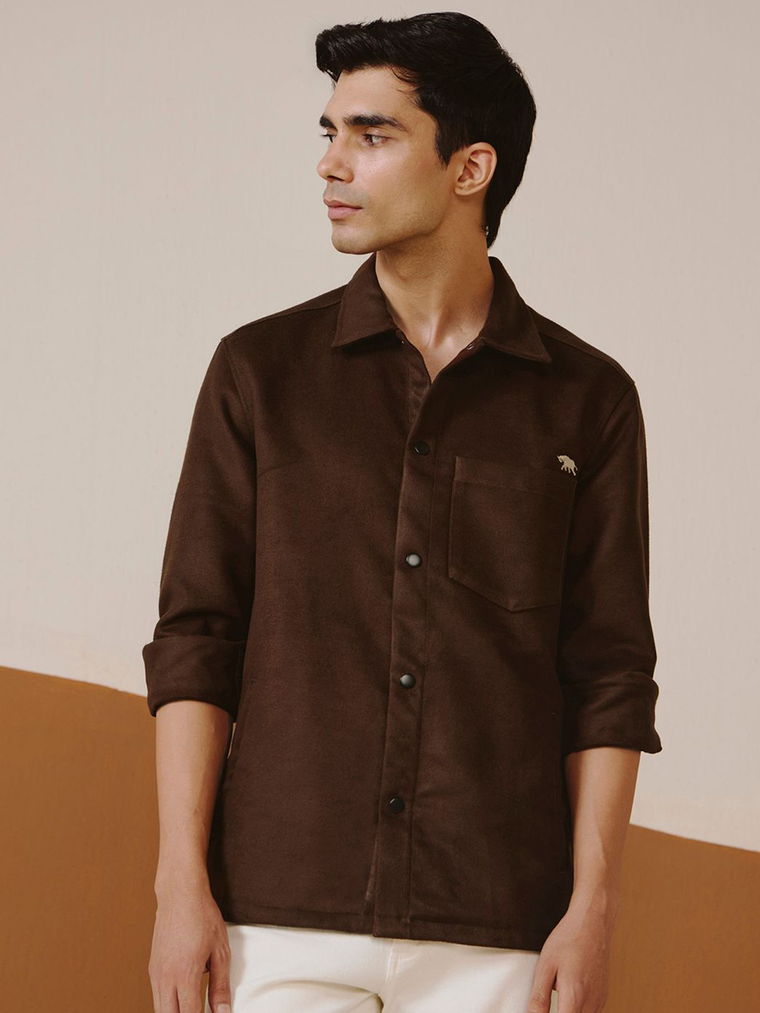 Andamen Men Semi Casual Polyester Solid Zipper Pocket Regular Fit Jacket