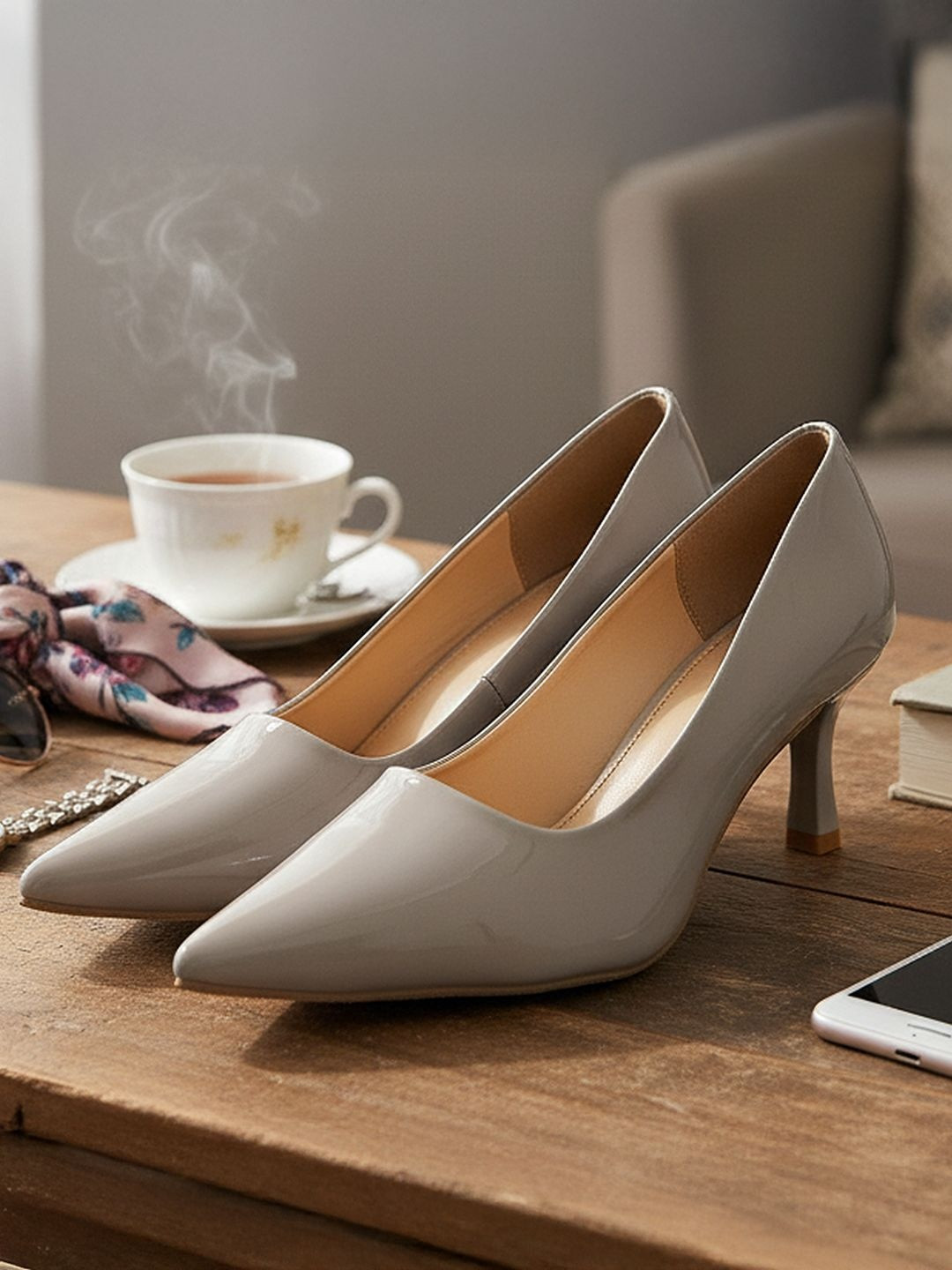 WZAYA Work Kitten Pumps
