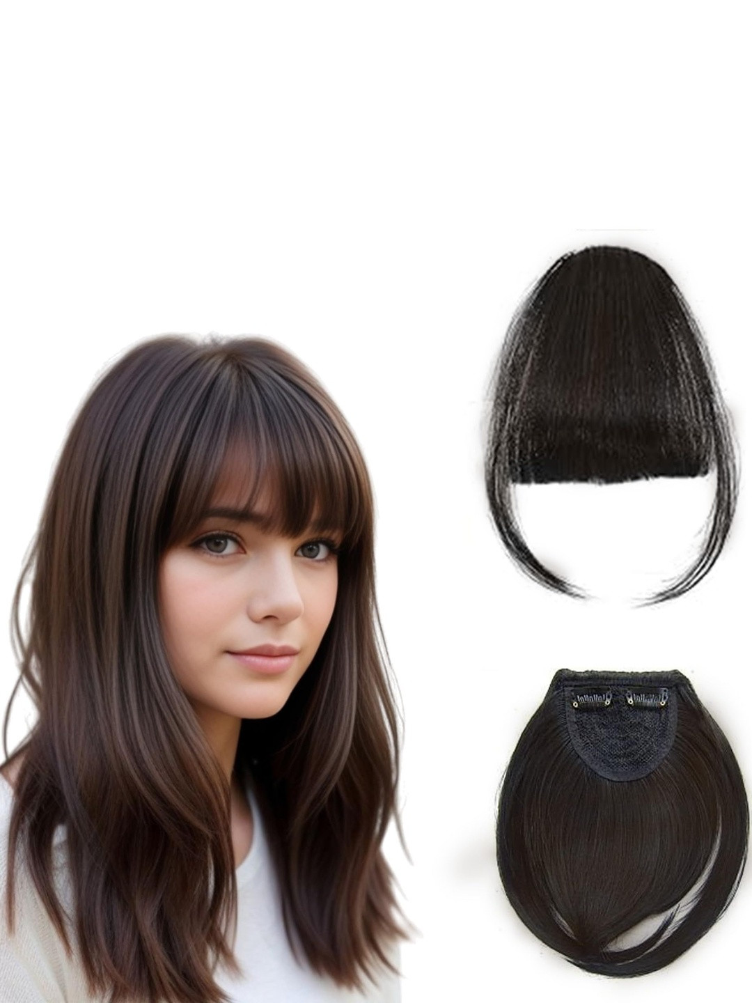 VIEWS Clip-In Straight Locks Hair Extension - Brown - 6 Inches