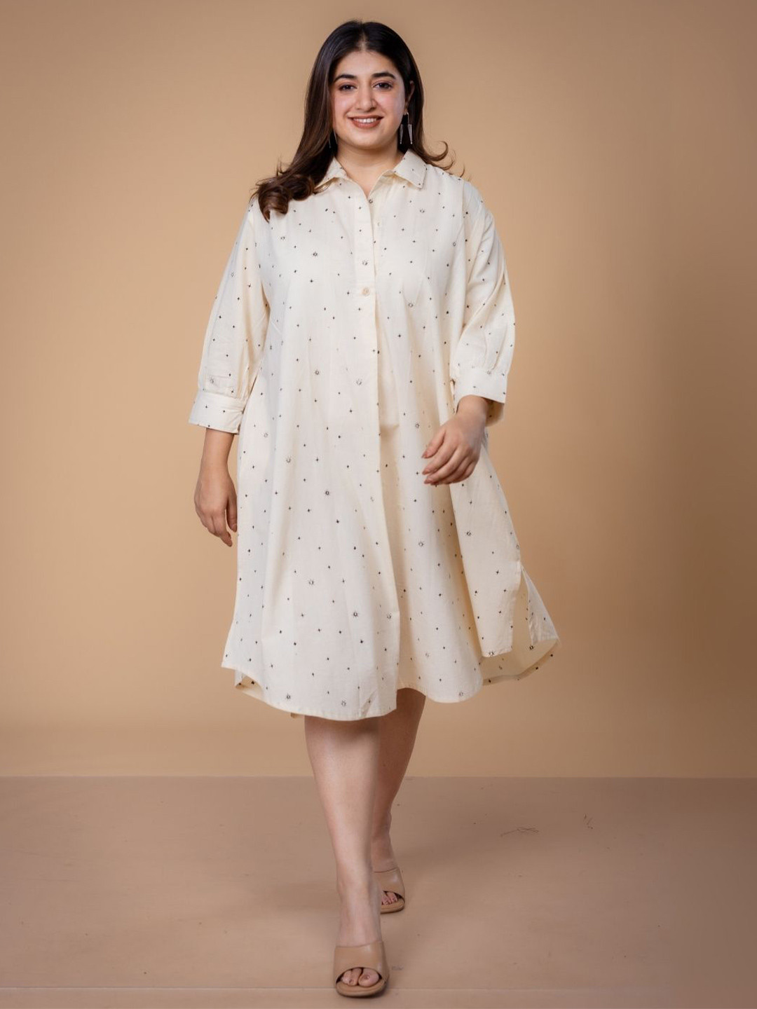 THE INDIAN ETHNIC CO Print Shirt Dress