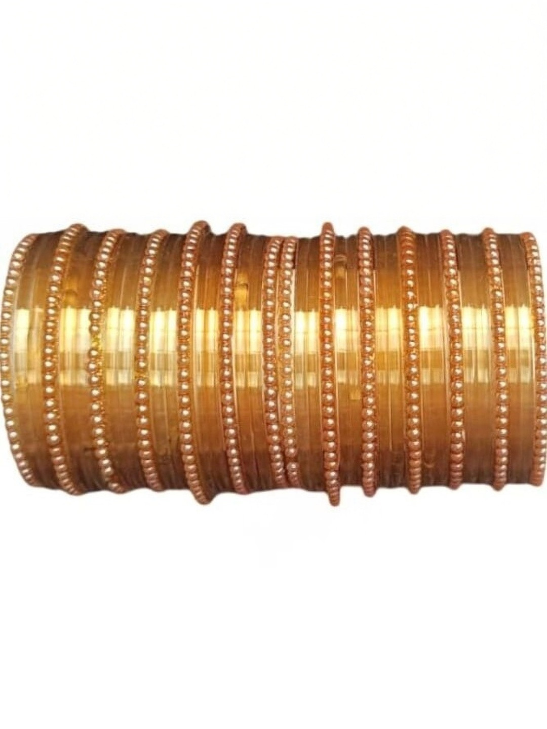 LLL FASHION Lime Green Glass Artificial Stones Bangle