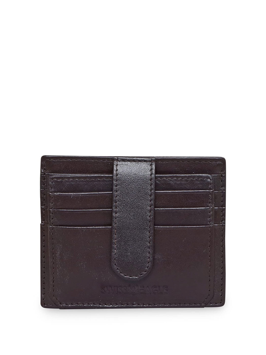 Swiss Eagle Men Textured Leather Envelope