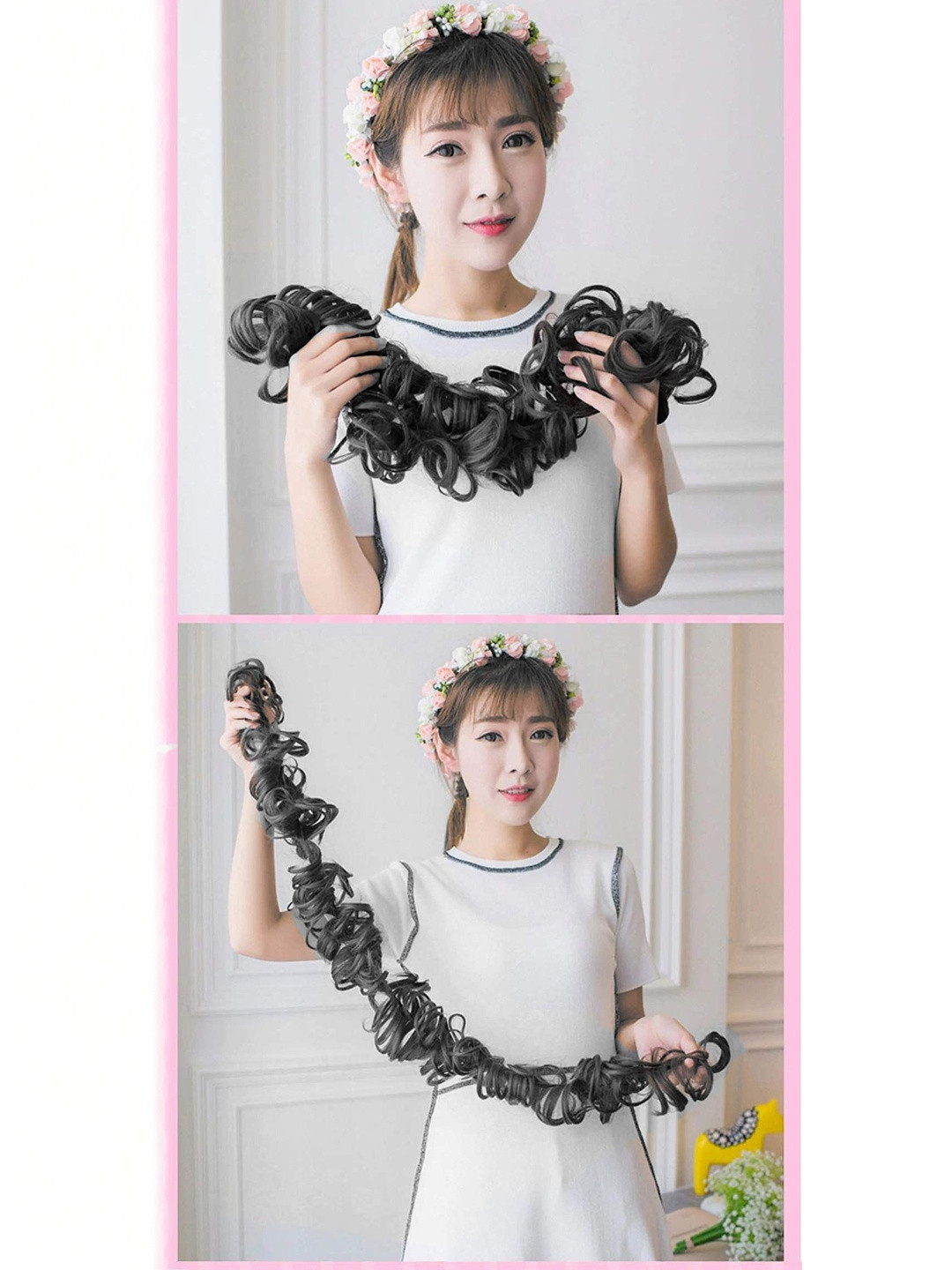 VIEWS Halo Curly Twists Hair Extension - 30 Inch - Black