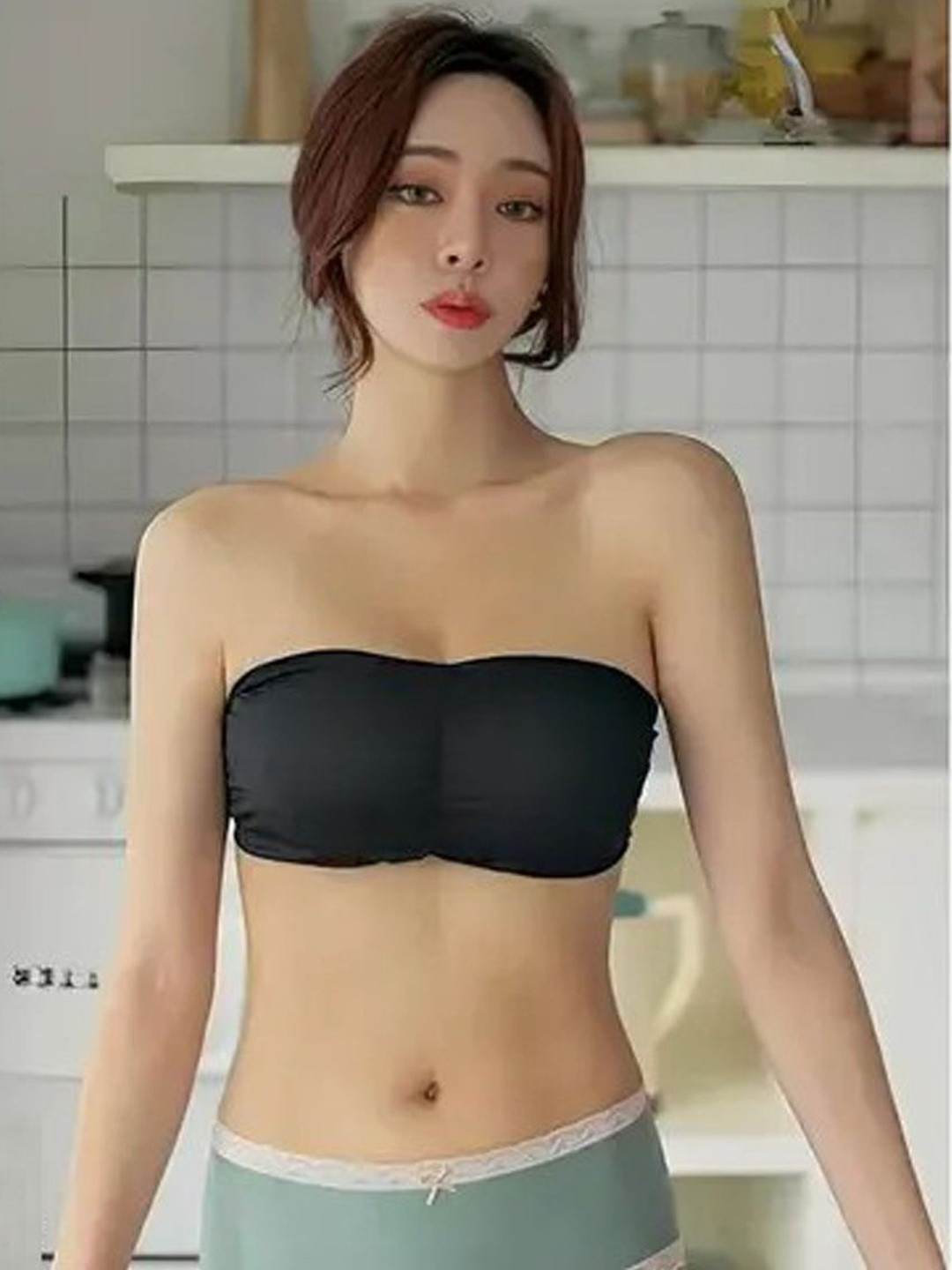 THE FASHION STORE JRD Bandeau Bra Full Coverage Lightly Padded