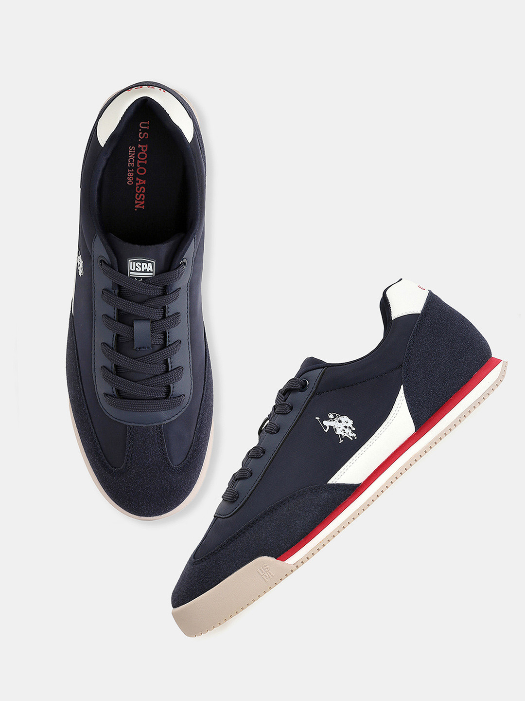 U.S. Polo Assn. Men Colourblocked Lace-Ups Sneakers Shoes