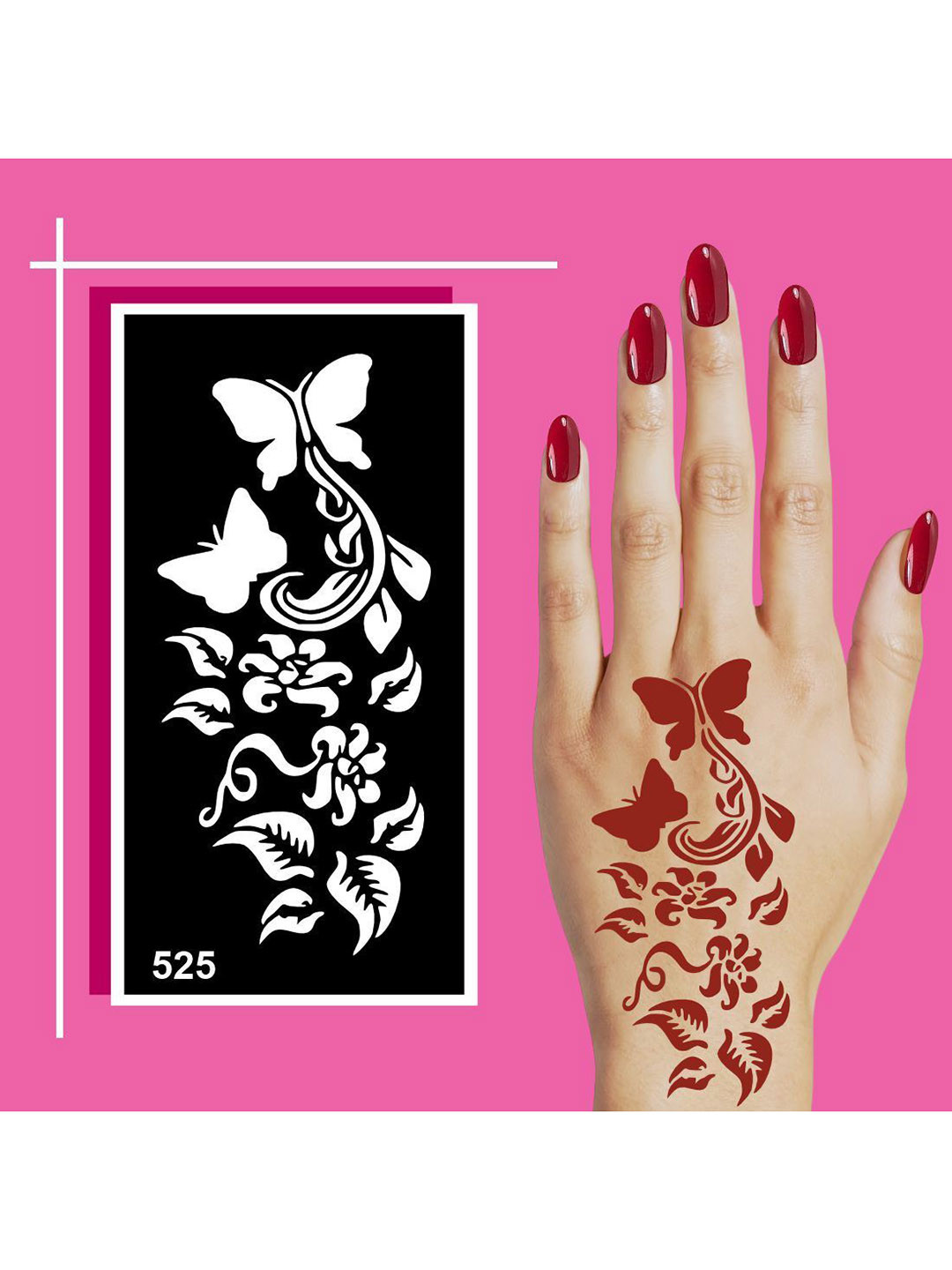 VOORKOMS Henna Stencil Stickers for Clean and Easy Application by Anyone