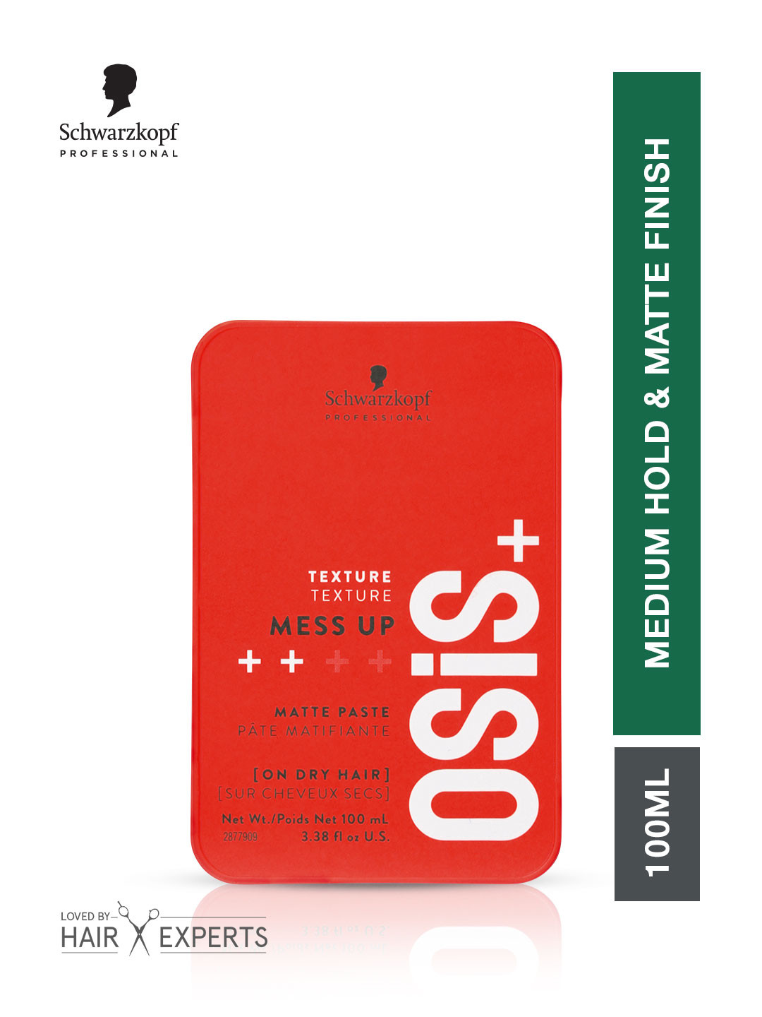Schwarzkopf PROFESSIONAL OSiS+ Mess Up Matte Paste Hair Wax on Dry Hair - 100 ml