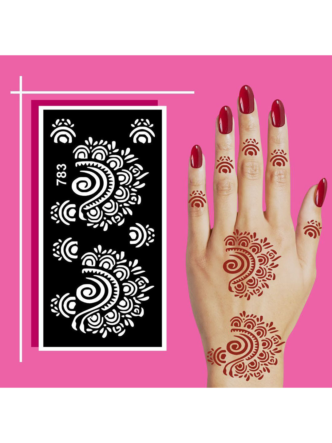VOORKOMS Fun and Creative Mehndi Stencils for Easy and Safe Application