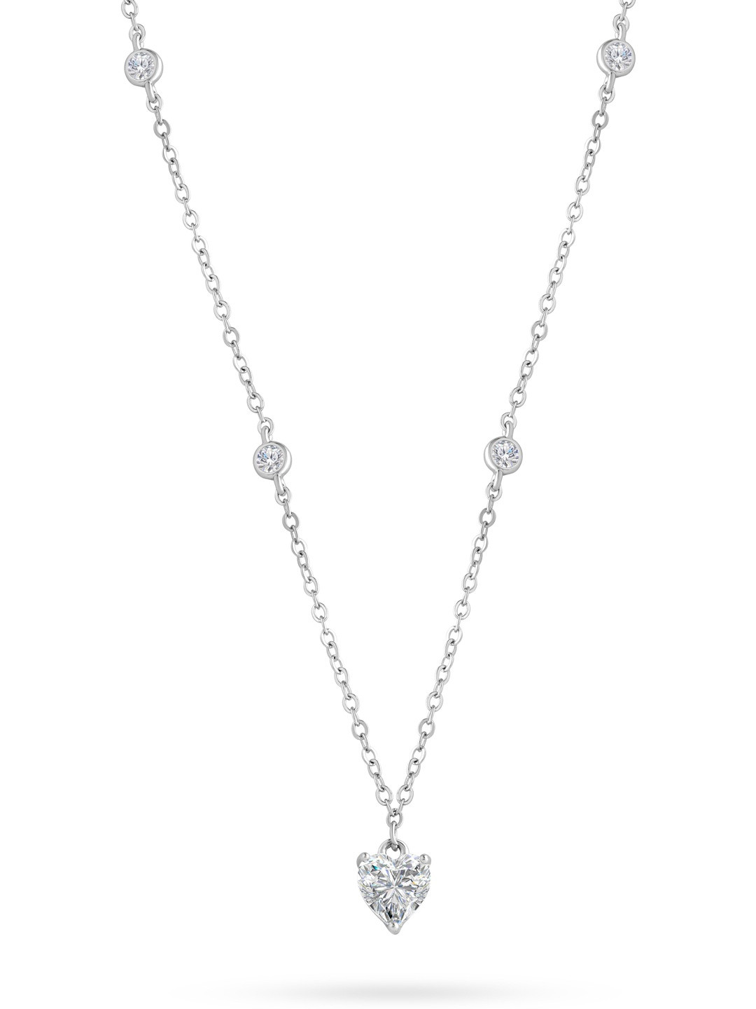 SHIRANI BHANSALI Silver Rhodium-Plated Layered Necklace