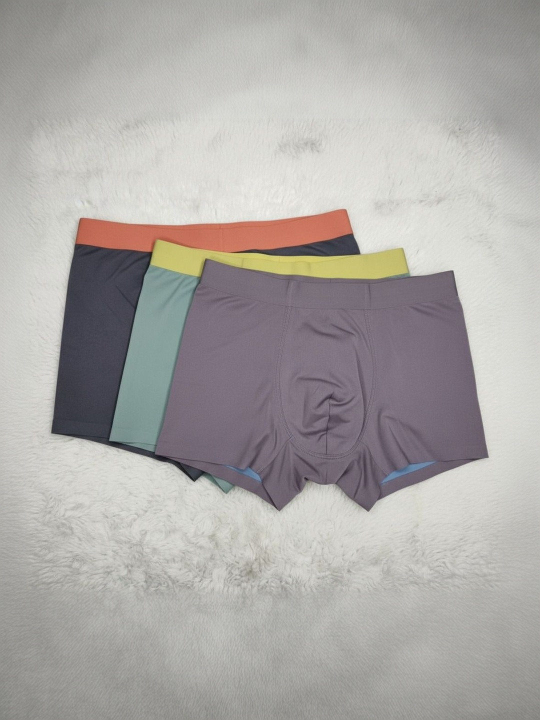 ASJAR Men Set Of 3 Seamless Breathable Trunks