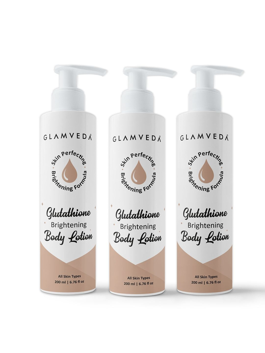GLAMVEDA Set Of 3 2% Kojic Acid & Alpha Arbutin Body Lotion - 200 ml Each
