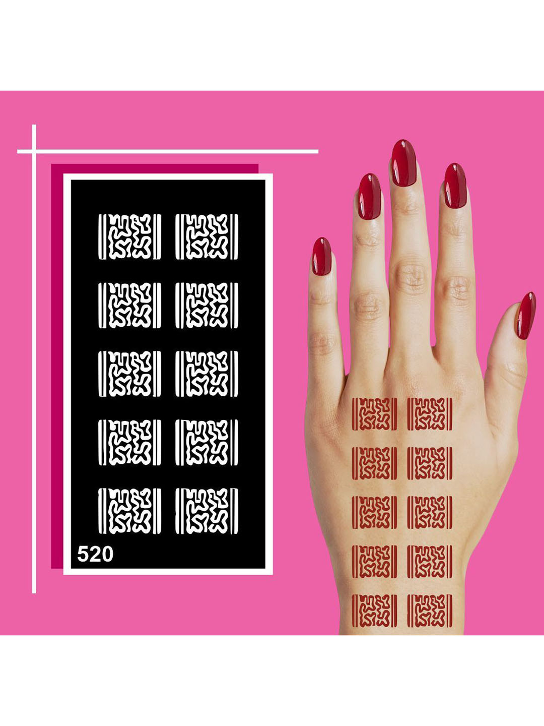 VOORKOMS Safe for Skin Mehndi Stencil Stickers Patterns for Girls, Boys, and Adults