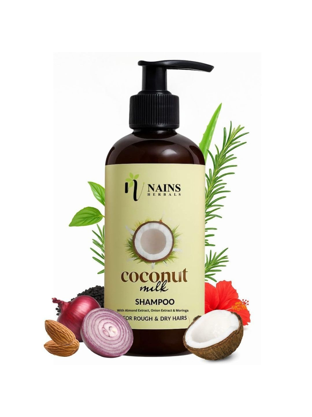 NAINS HERBALS Coconut Milk Shampoo With Aloe Vera Extract - 300 ml